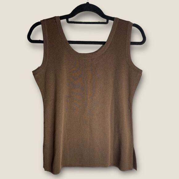 Misook Classic Mahogany Knit Tank top small - Picture 4 of 6